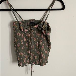Floral Cropped Tank Top